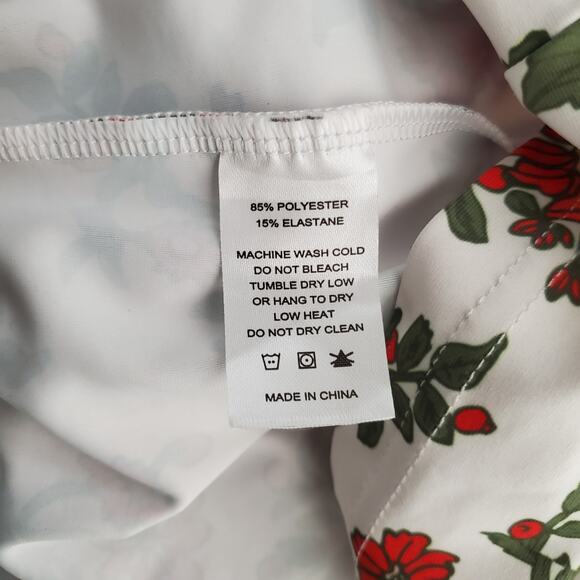 Smith & Quinn Tory Floral Puff Sleeve Mini Dress Hollyhock Bloom Size Large - Picture 9 of 9